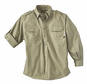 Men's Long Sleeve Shirt - Khaki Large